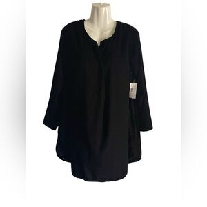 Indigo Black Women's Tunic Top velvet